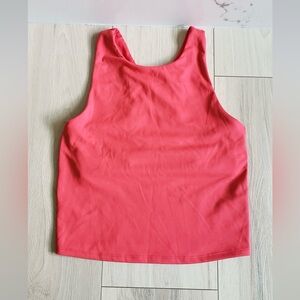 Jockey Tank Top Womens XS Pink Athletic Racer Bike Back Sport Crop Gym Shirt